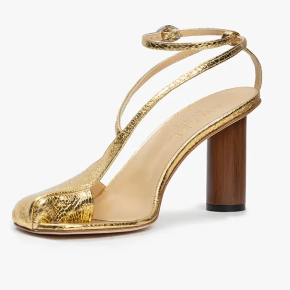 A.W.A.K.E. Mode Christine Shoes in Gold - Picture 3 of 7
